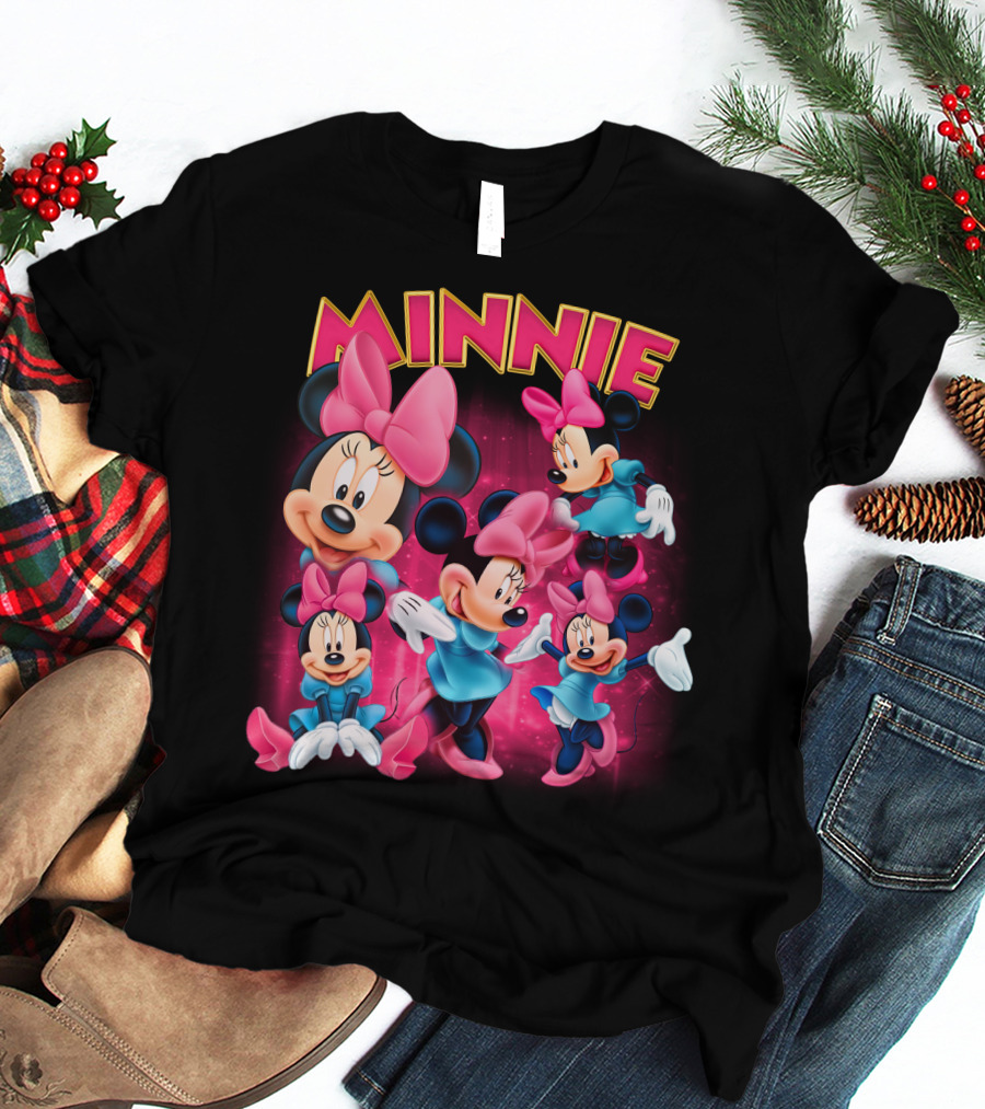 Minnie Mouse Pink And Blue Outfits With Bows T-Shirt