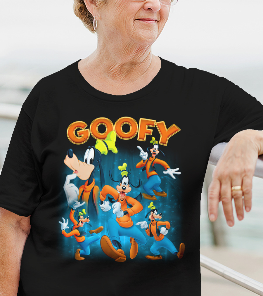 Goofy Classic Character Multiple Poses Dynamic Expressions T-Shirt