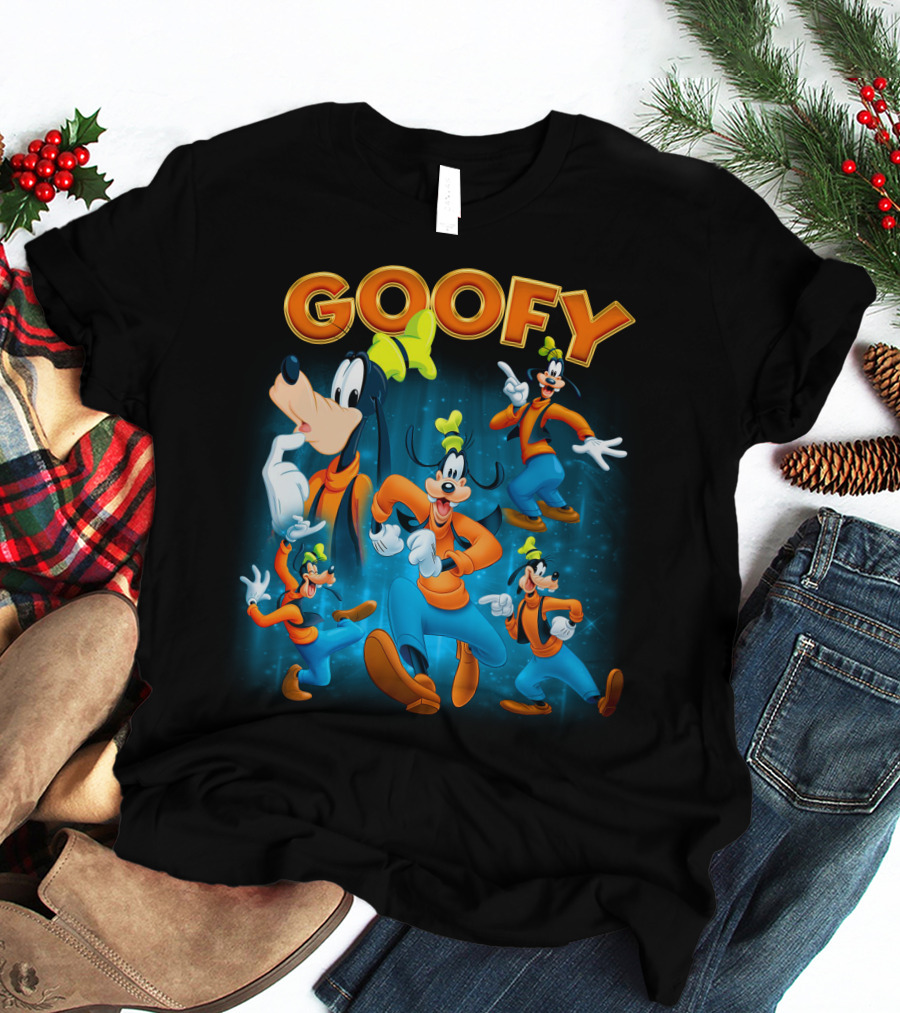 Goofy Classic Character Multiple Poses Dynamic Expressions T-Shirt