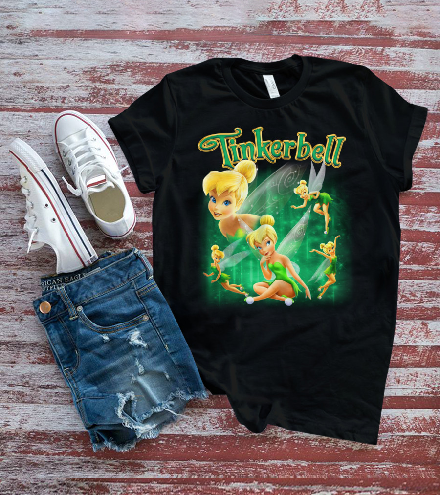 Tinkerbell Magical Green Fairy Poses And Expressions T-Shirt