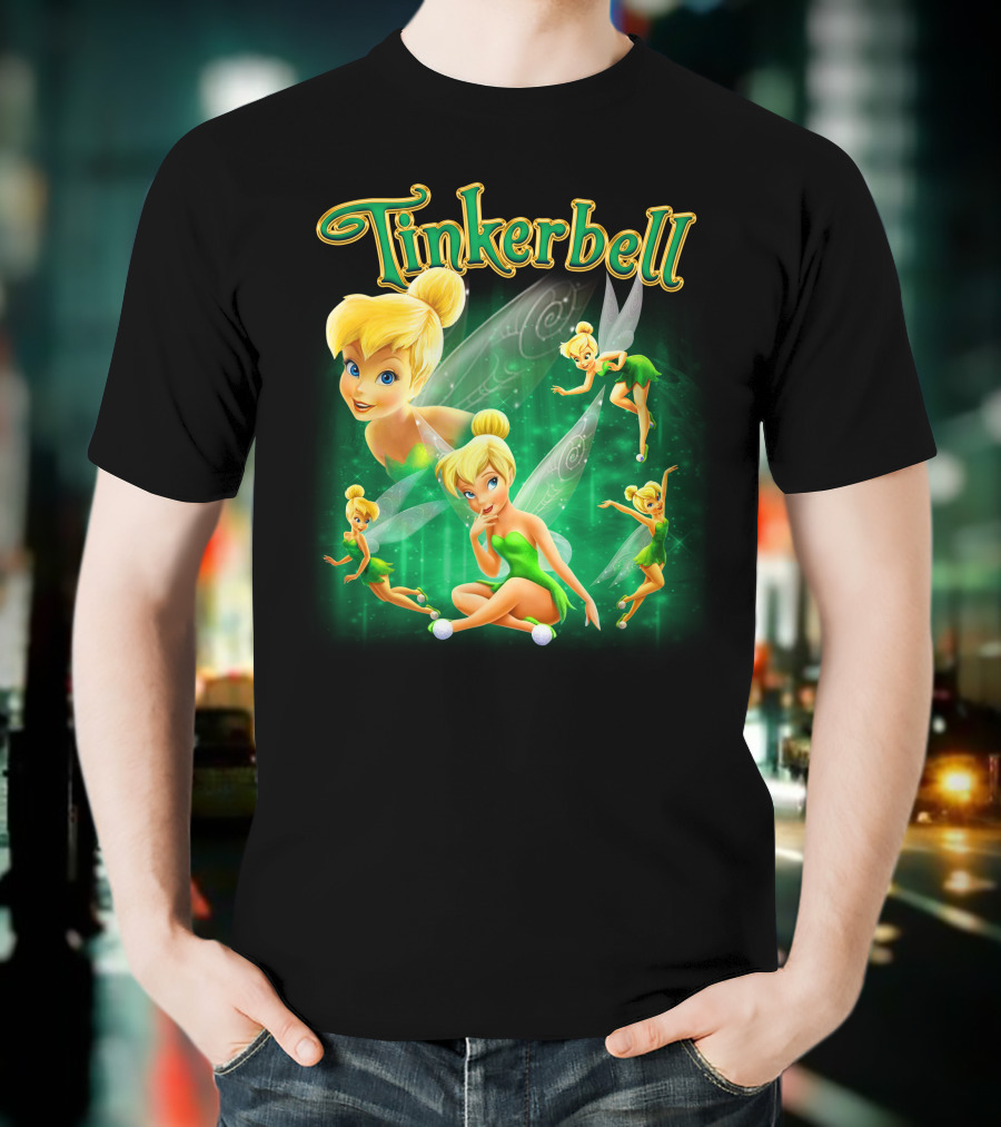 Tinkerbell Magical Green Fairy Poses And Expressions T-Shirt