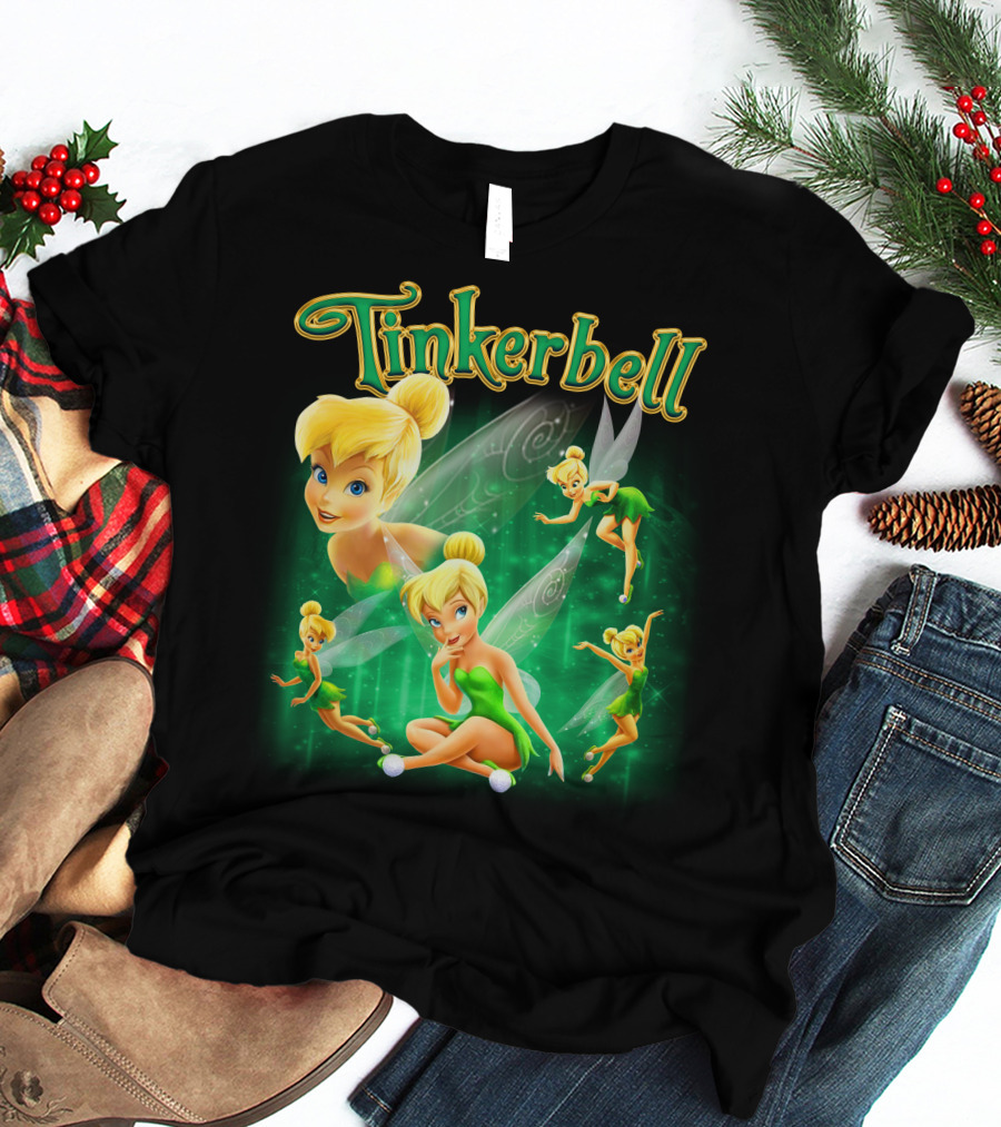 Tinkerbell Magical Green Fairy Poses And Expressions T-Shirt
