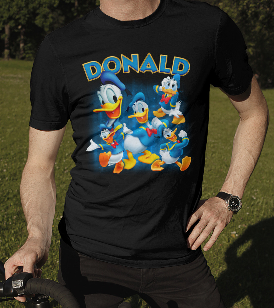 Donald Duck Blue Suit Yellow Duckling Cartoon Character Collection T-Shirt