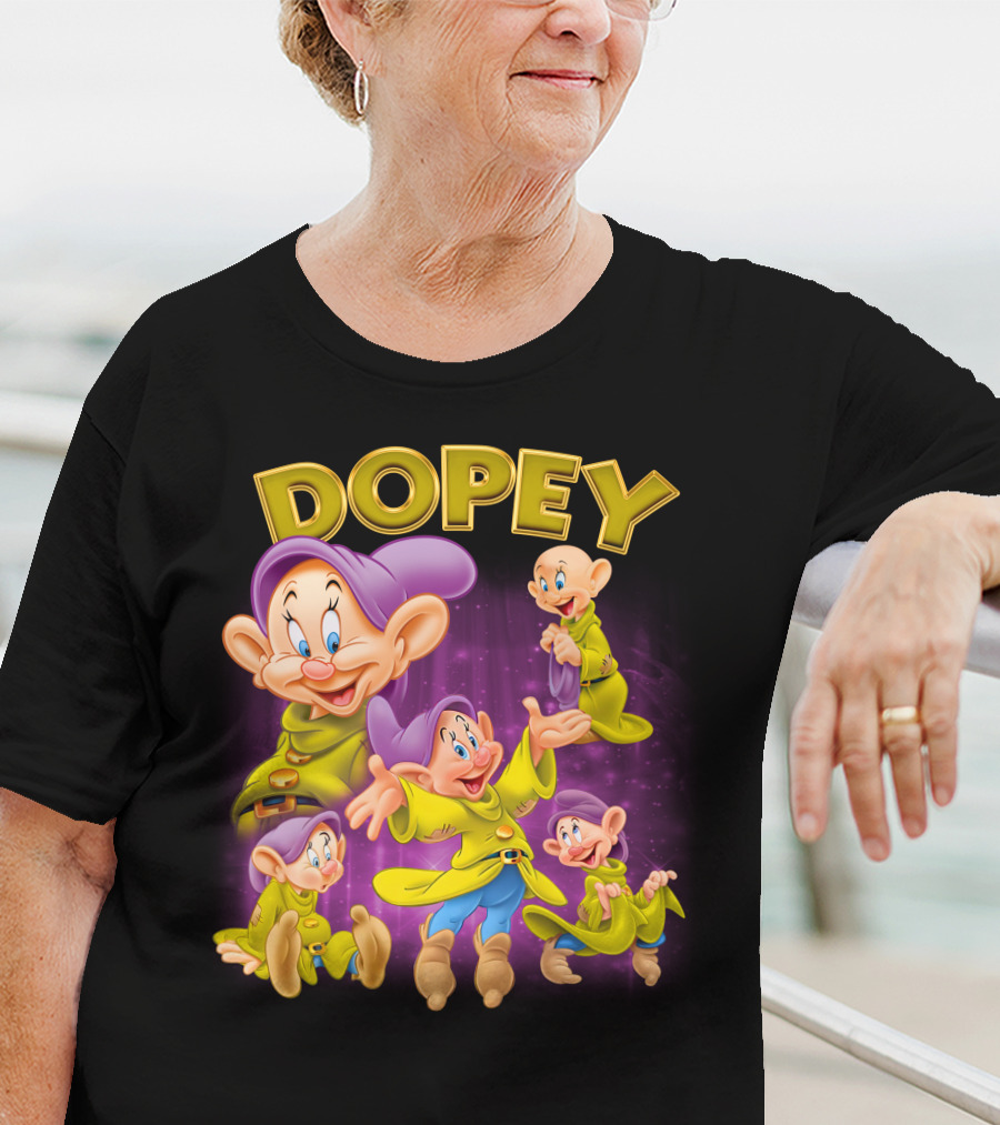 Dopey Disney Snow White Character Multiple Expressions T-Shirt