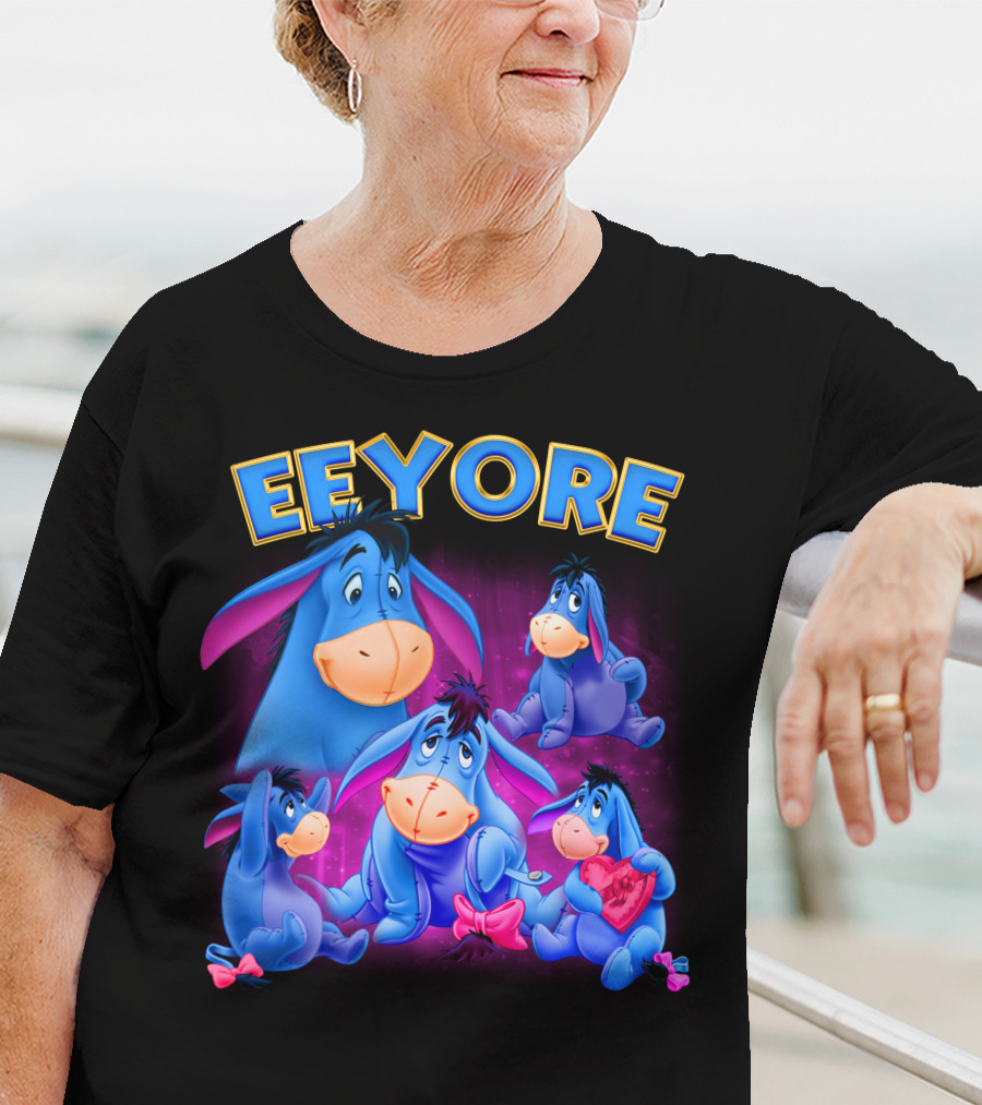 Eeyore Winnie The Pooh Characters Colorful Expressions T-Shirt