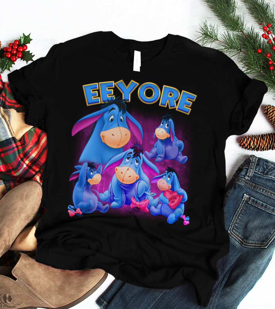 Eeyore Winnie The Pooh Characters Colorful Expressions T-Shirt