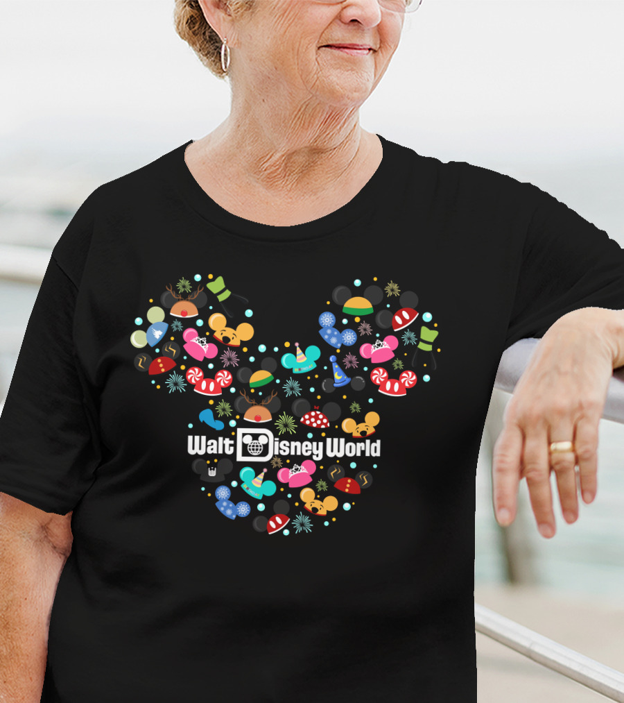 Walt Disney World Mickey Mouse Ears Holiday Icons T-Shirt