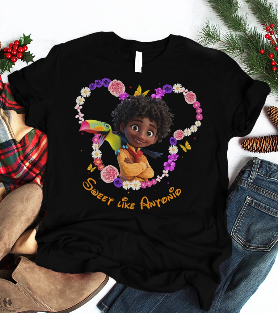 Sweet Like Antonio Butterfly Toucan Flower T-Shirt