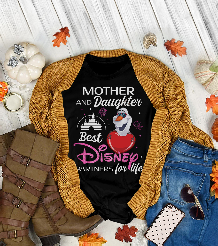 Mother And Daughter Best Disney Partners For Life Olaf T-Shirt