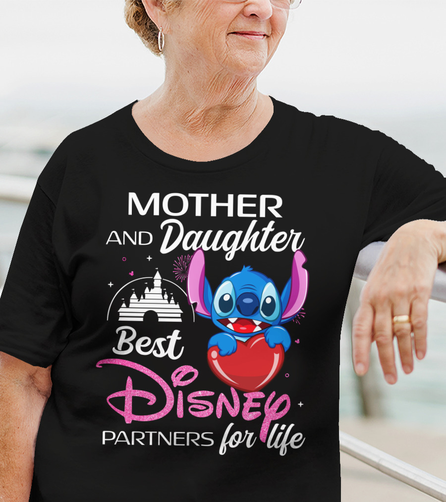 Mother And Daughter Best Disney Partners For Life Stitch T-Shirt