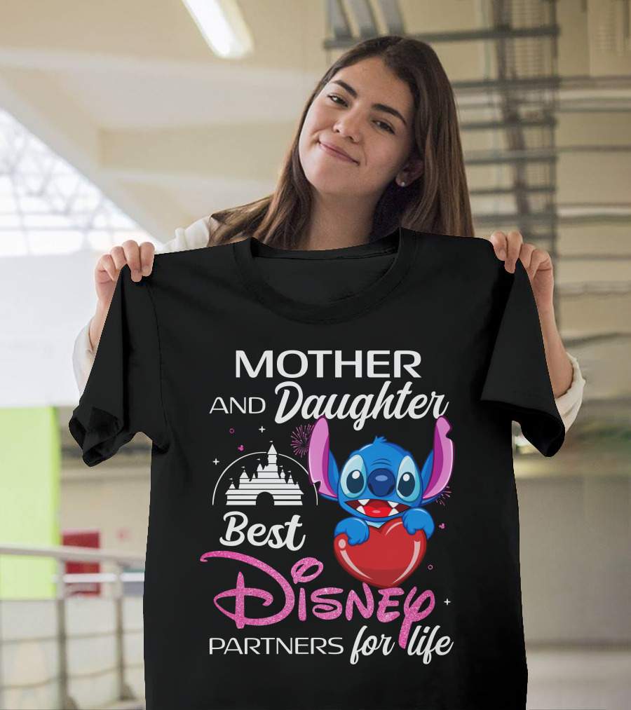 Mother And Daughter Best Disney Partners For Life Stitch T-Shirt