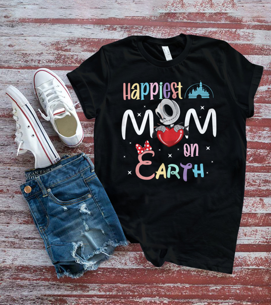 Happiest Mom On Earth Jack Skellington T-Shirt