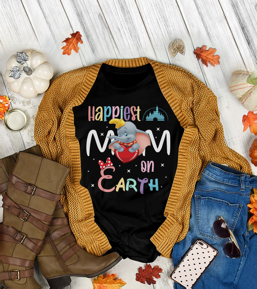 Happiest Mom On Earth Dumbo T-Shirt