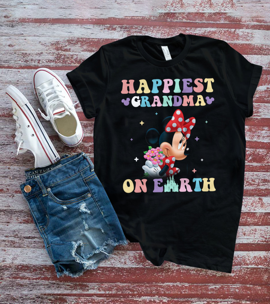 Happiest Grandma On Earth Minnie T-Shirt