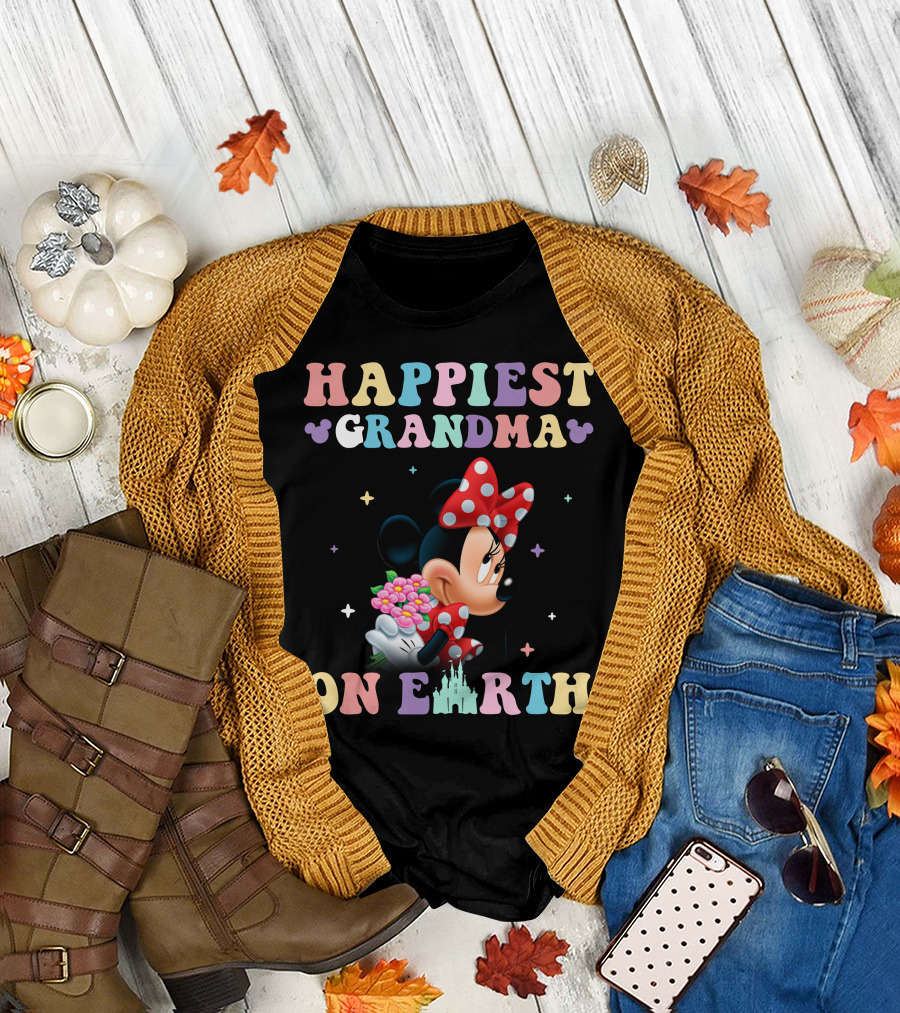 Happiest Grandma On Earth Minnie T-Shirt
