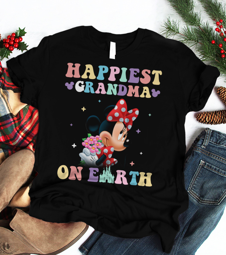 Happiest Grandma On Earth Minnie T-Shirt