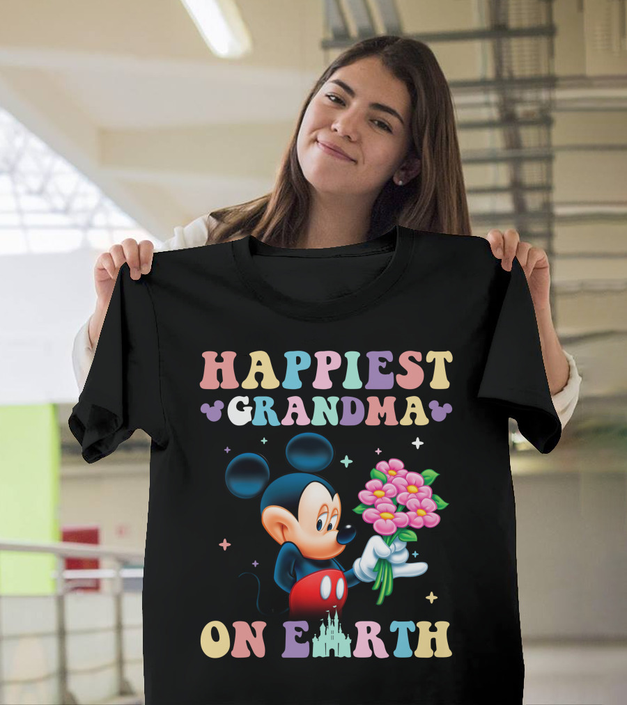 Happiest Grandma On Earth Mickey Mouse T-Shirt