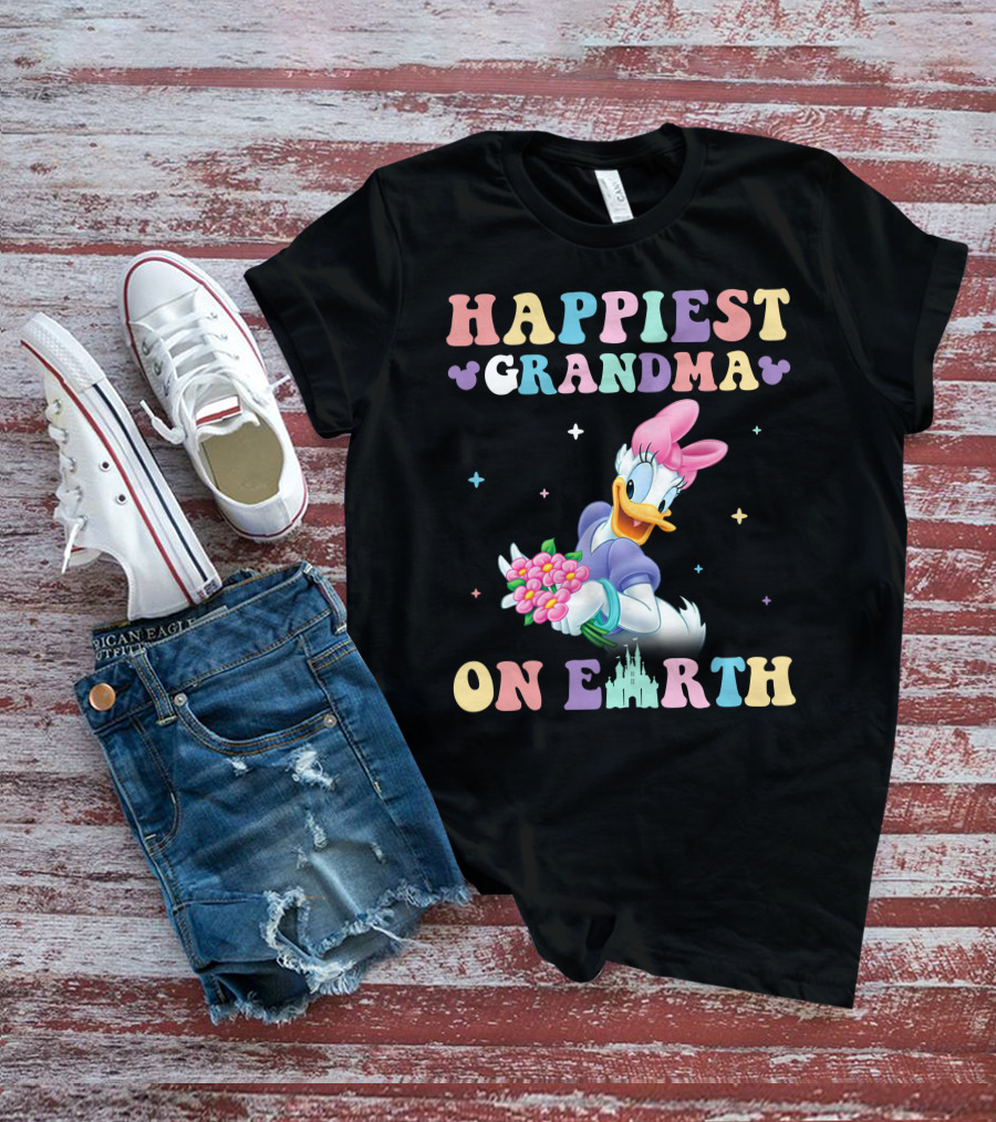 Happiest Grandma On Earth Daisy Duck Disney T-Shirt