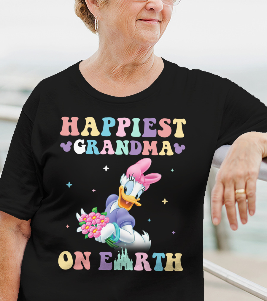 Happiest Grandma On Earth Daisy Duck Disney T-Shirt