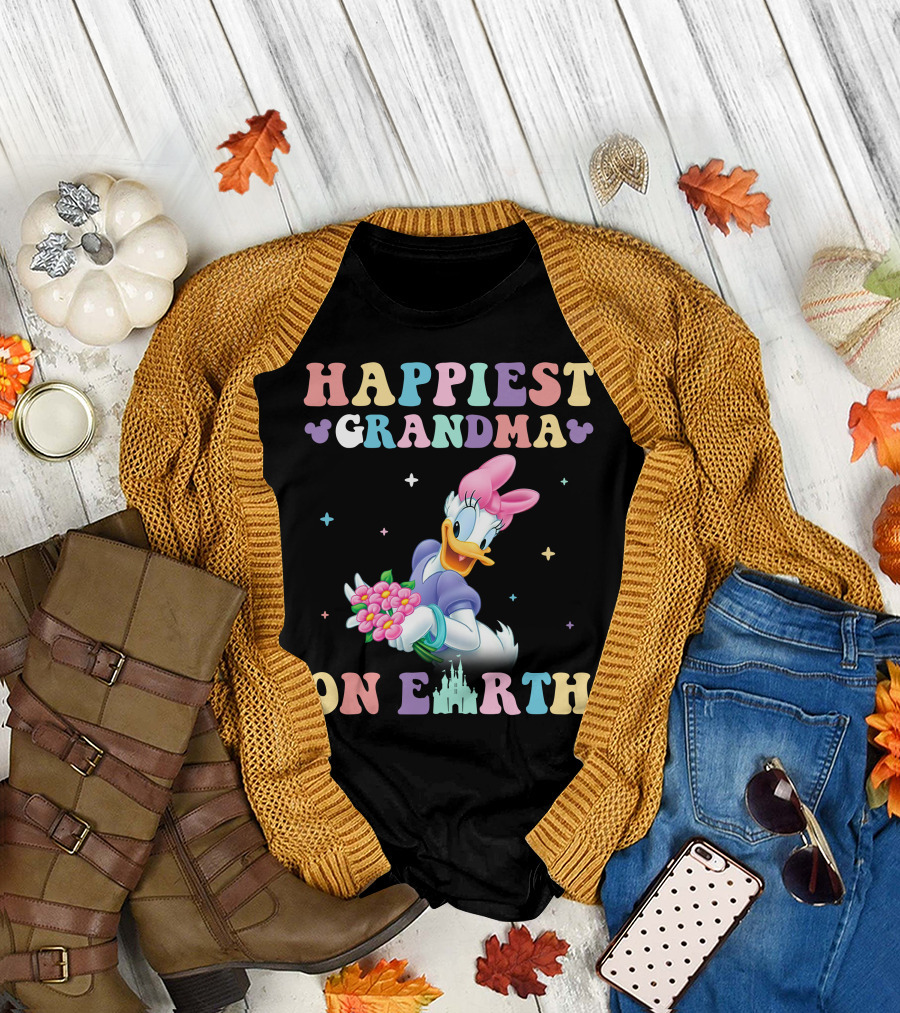 Happiest Grandma On Earth Daisy Duck Disney T-Shirt