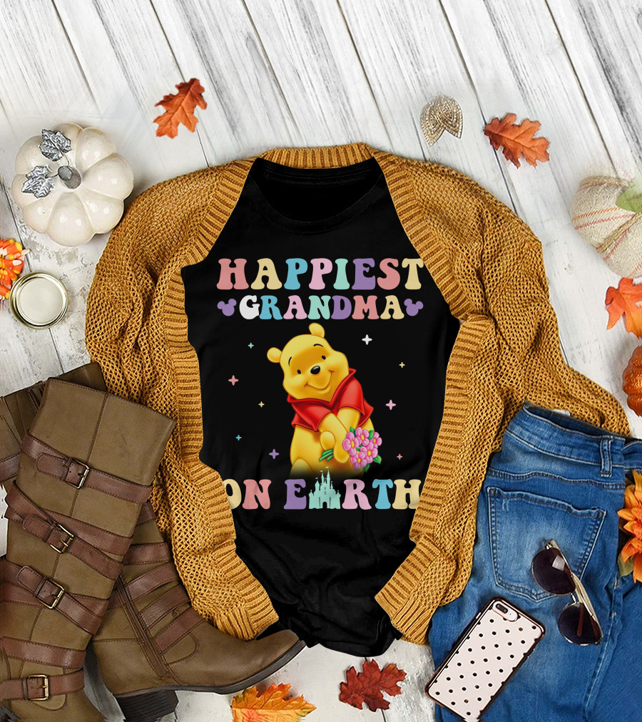 Happiest Grandma On Earth Winnie The Pooh Disney T-Shirt