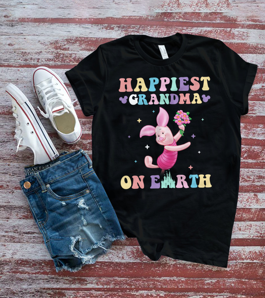 Happiest Grandma On Earth Piglet T-Shirt