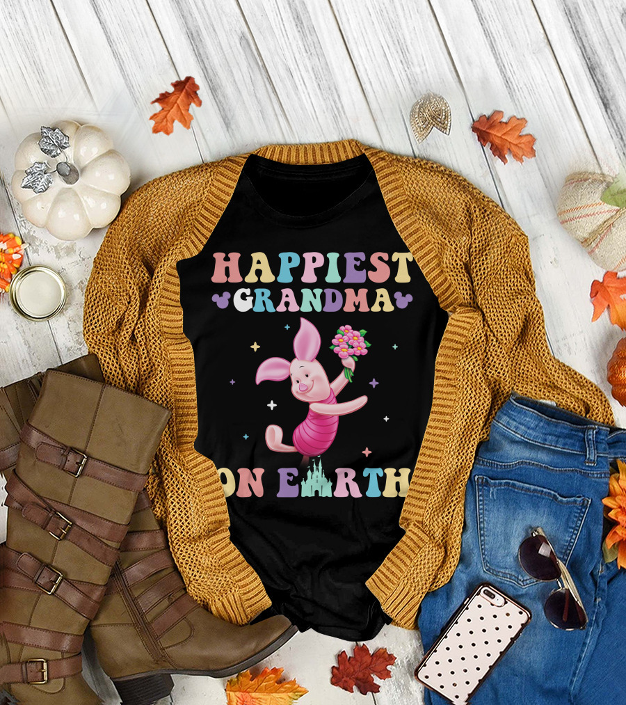 Happiest Grandma On Earth Piglet T-Shirt