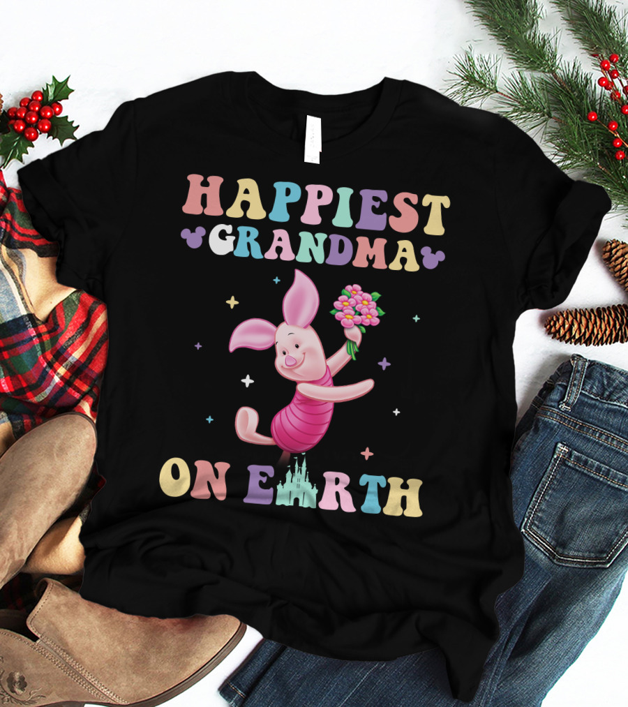 Happiest Grandma On Earth Piglet T-Shirt