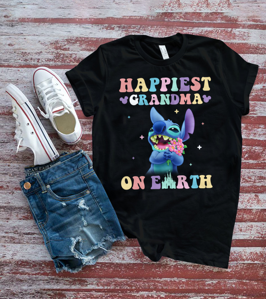 Happiest Grandma On Earth Stitch Disney T-Shirt