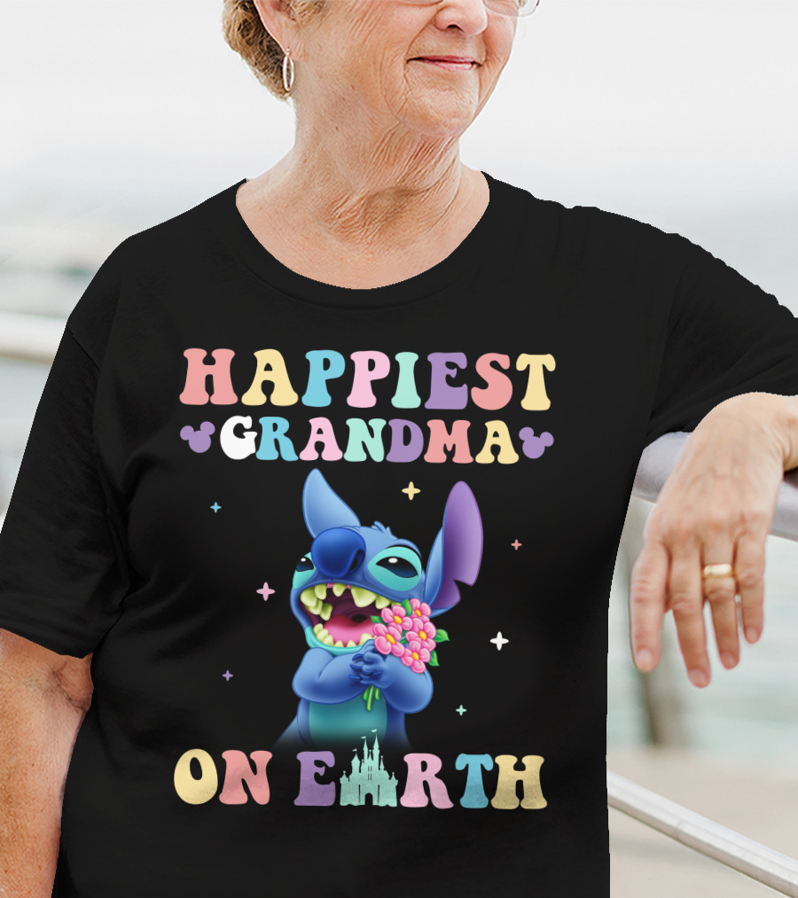 Happiest Grandma On Earth Stitch Disney T-Shirt