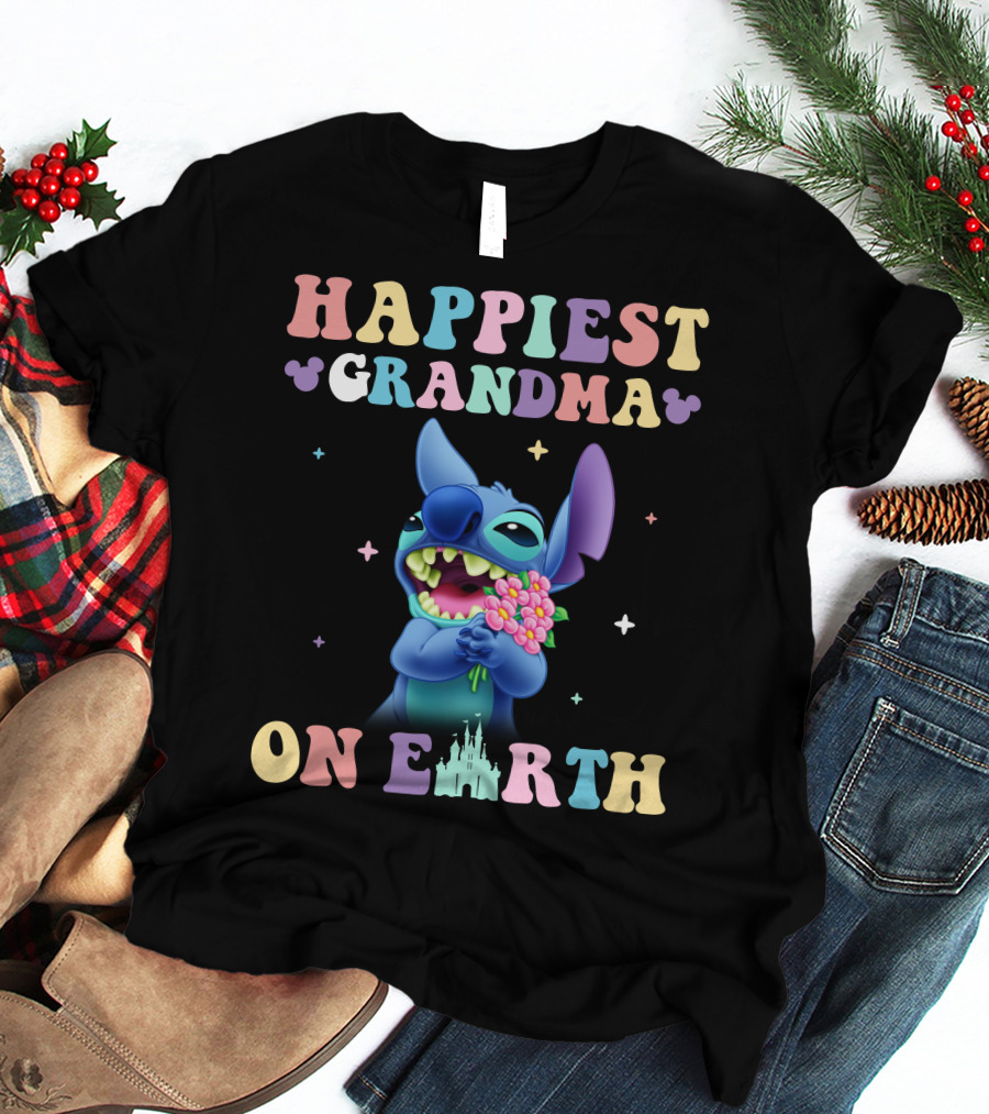 Happiest Grandma On Earth Stitch Disney T-Shirt