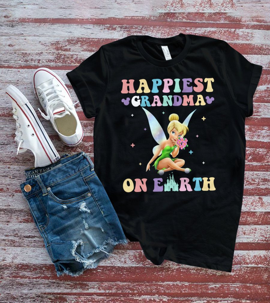 Happiest Grandma On Earth Tinkerbell T-Shirt