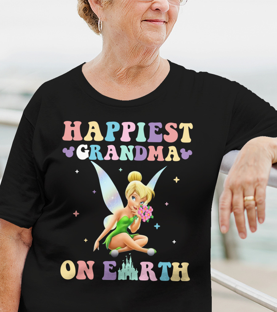 Happiest Grandma On Earth Tinkerbell T-Shirt