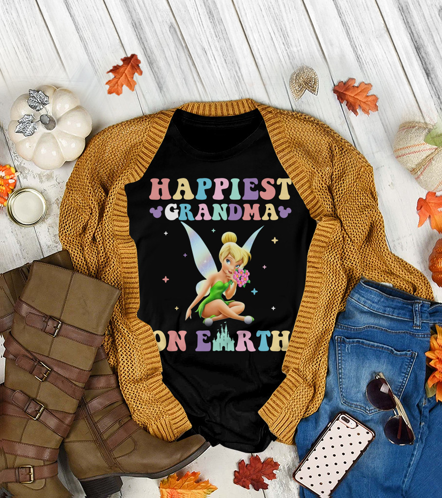 Happiest Grandma On Earth Tinkerbell T-Shirt