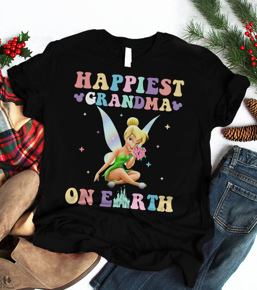 Happiest Grandma On Earth Tinkerbell T-Shirt