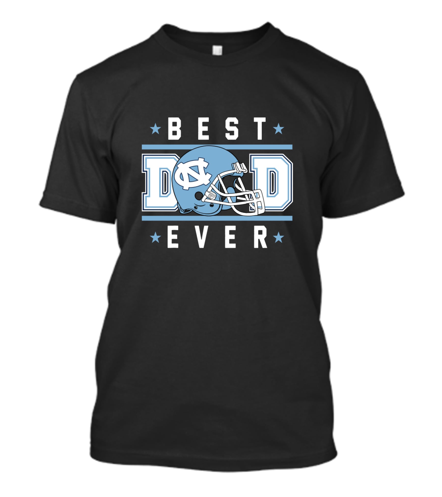 Best Dad Ever North Carolina Tar Heels Football Helmet T-Shirt