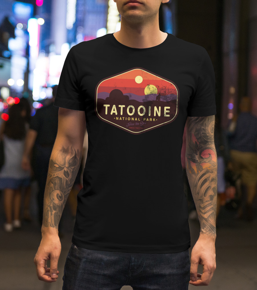 Tatooine National Park Twice The Sun Vintage Star Wars Sunset T-Shirt