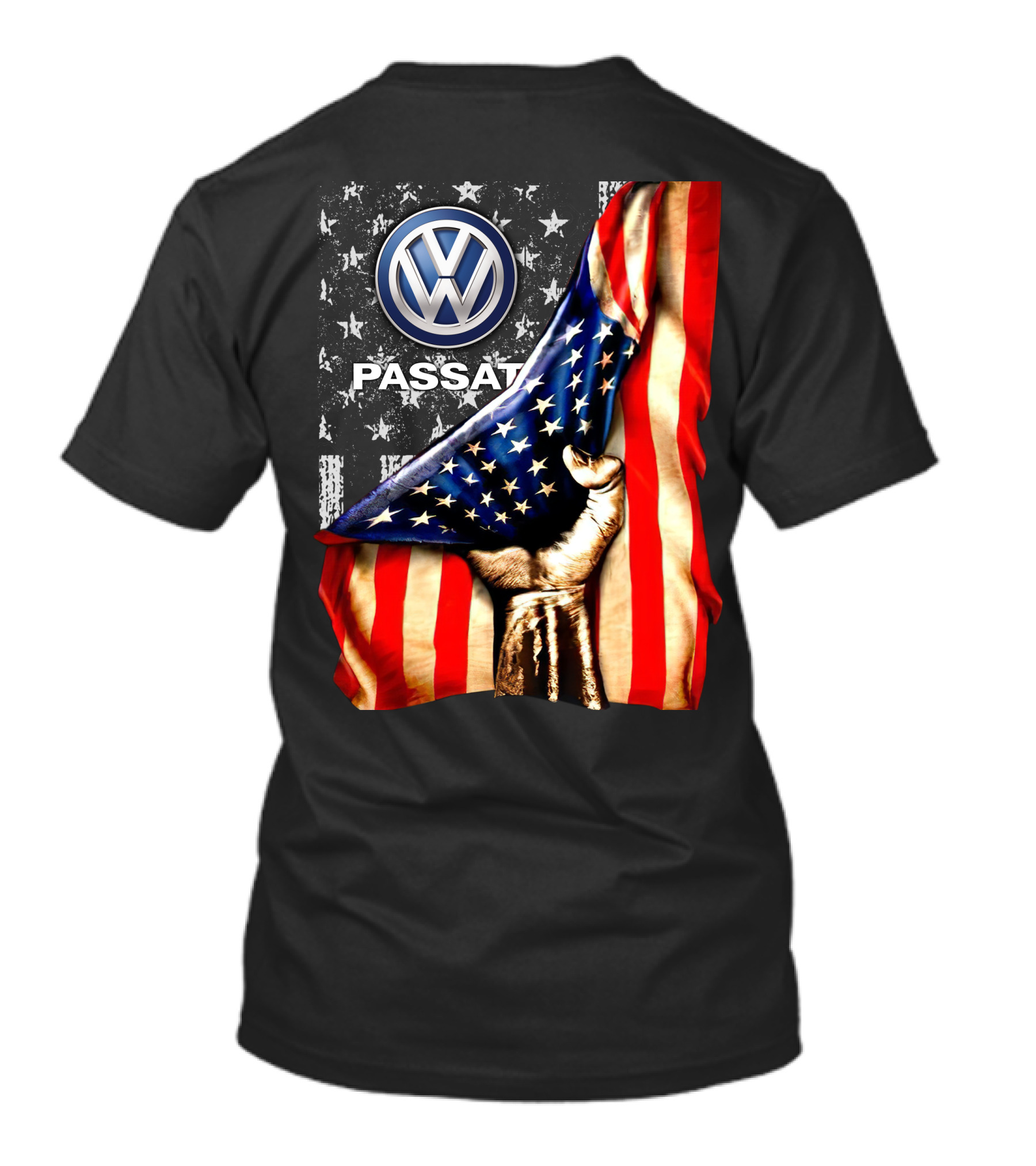 Volkswagen Passat American Flag Stars And Stripes Fist T-Shirt