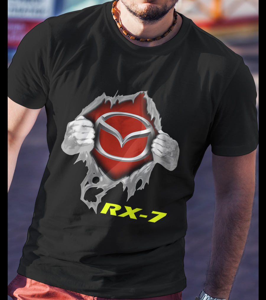 RX-7 Mazda Logo Superhero Emblem T-Shirt