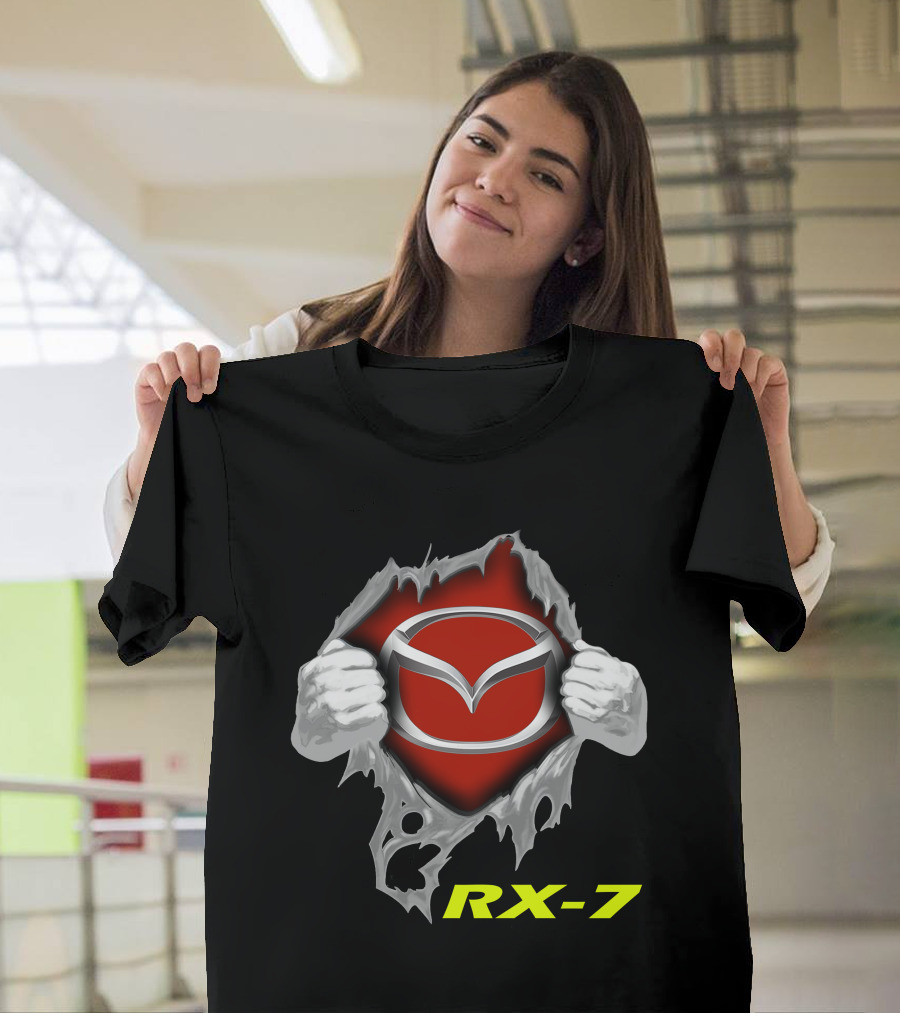 RX-7 Mazda Logo Superhero Emblem T-Shirt