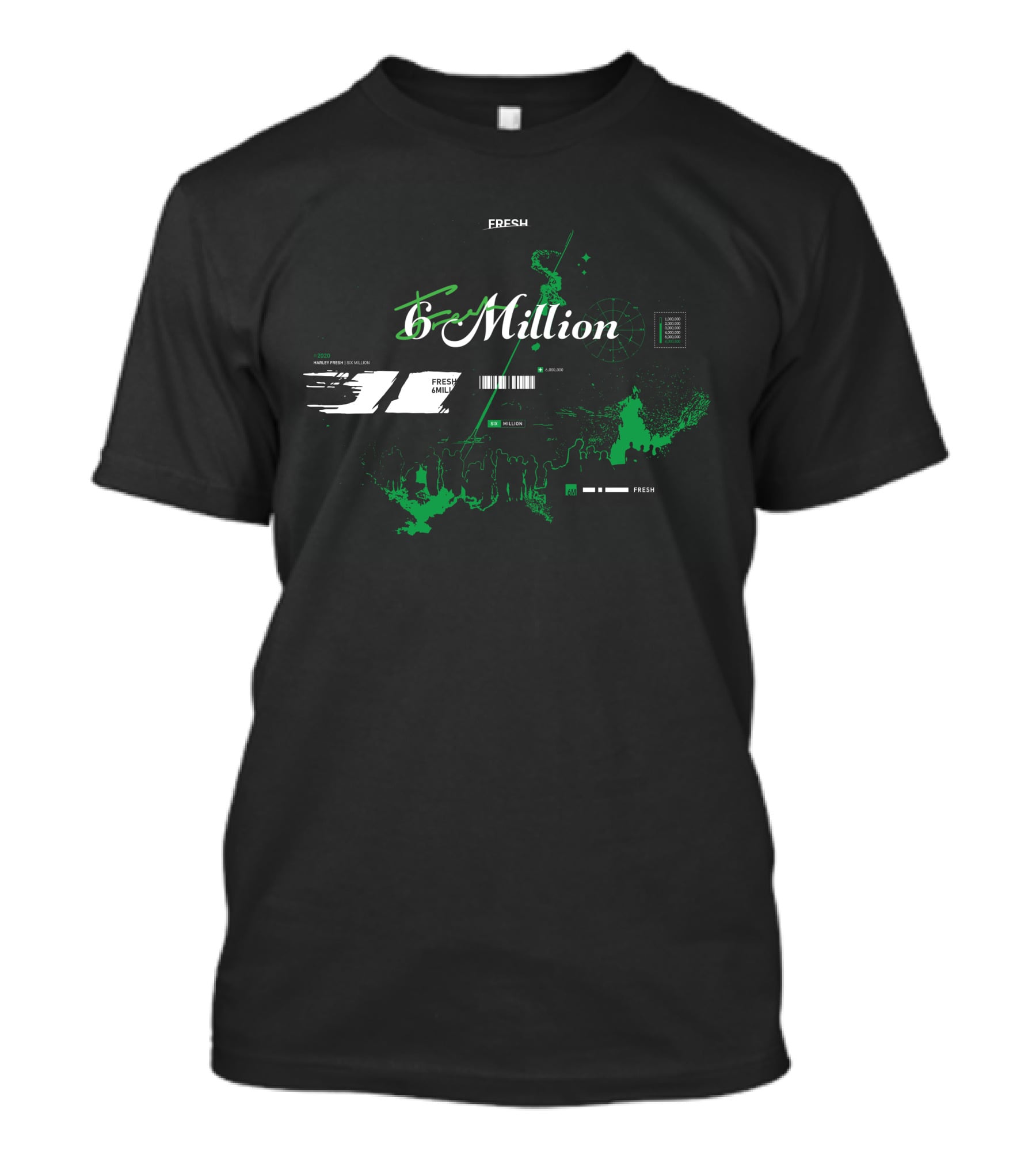 Fresh 6 Million Merch Celebration Green Astronaut T-Shirt