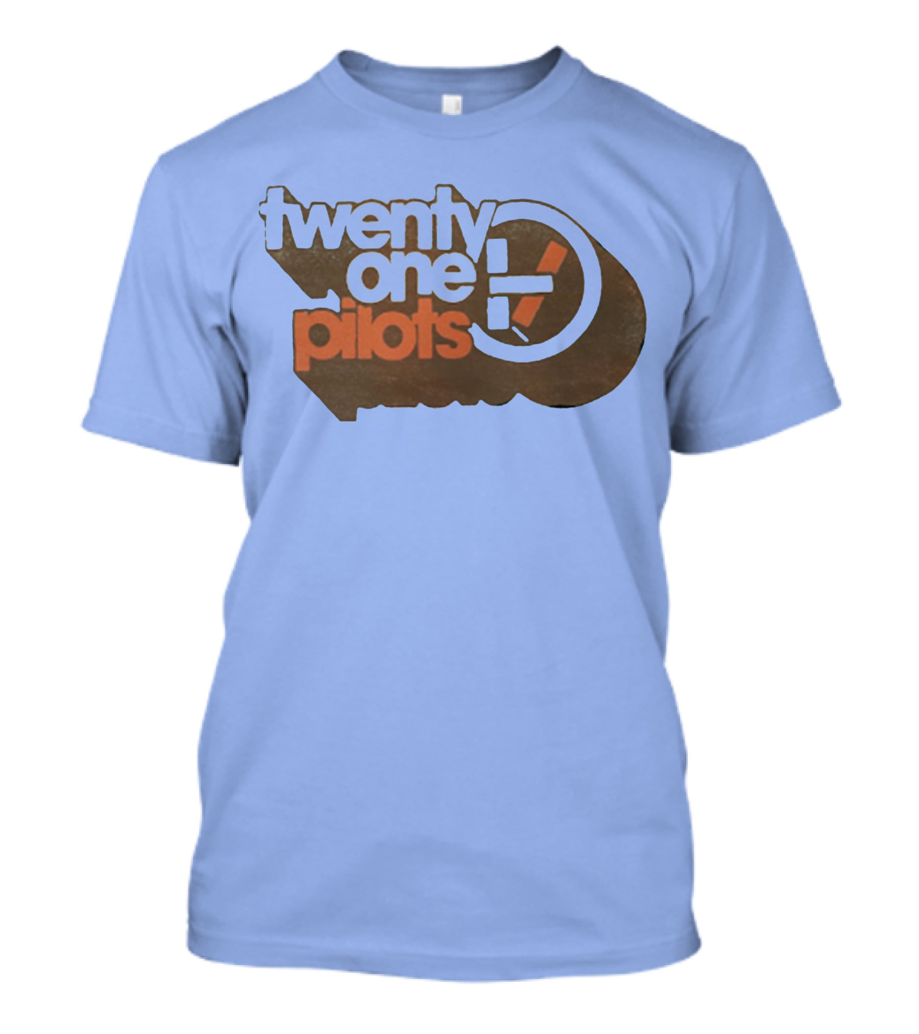 Twenty One Pilots Logo On Light Blue Background T-Shirt