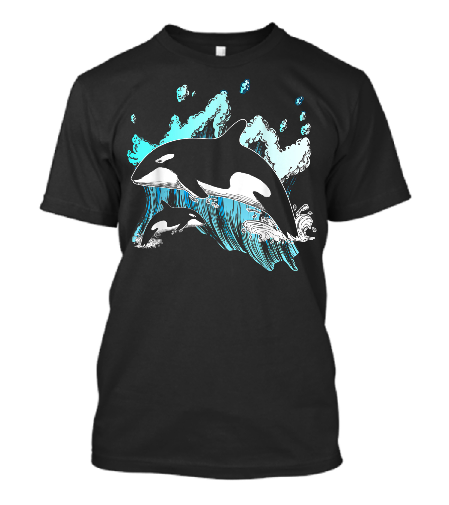 Killer Whale Ocean Lover Orca Splashing Waves Men's Gift Idea T-Shirt