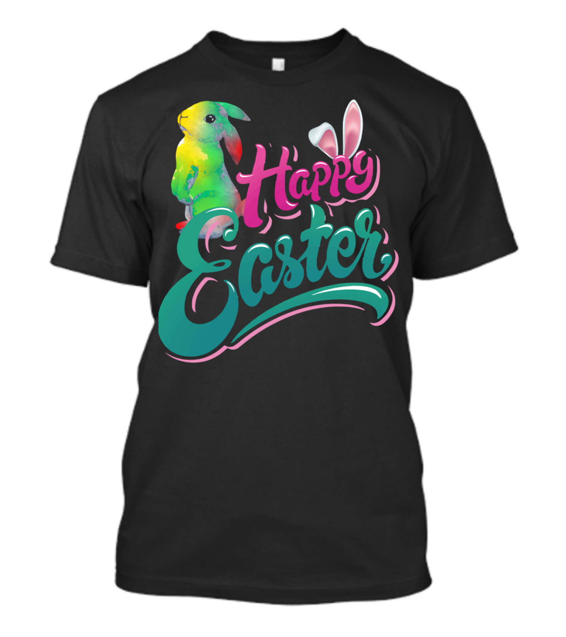 Happy Easter Watercolor Bunny Vibrant T-Shirt