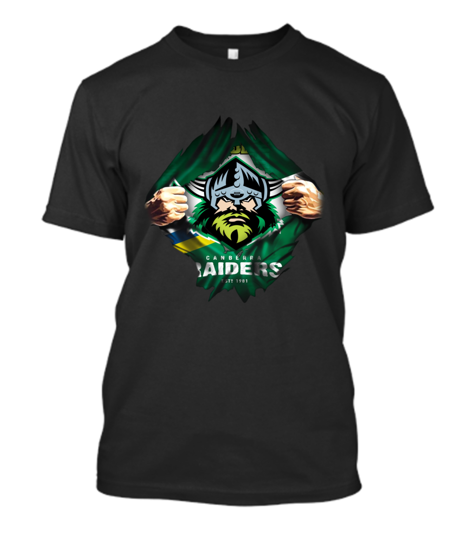 Canberra Raiders Viking Warrior Fan Pride Est 1981 T-Shirt