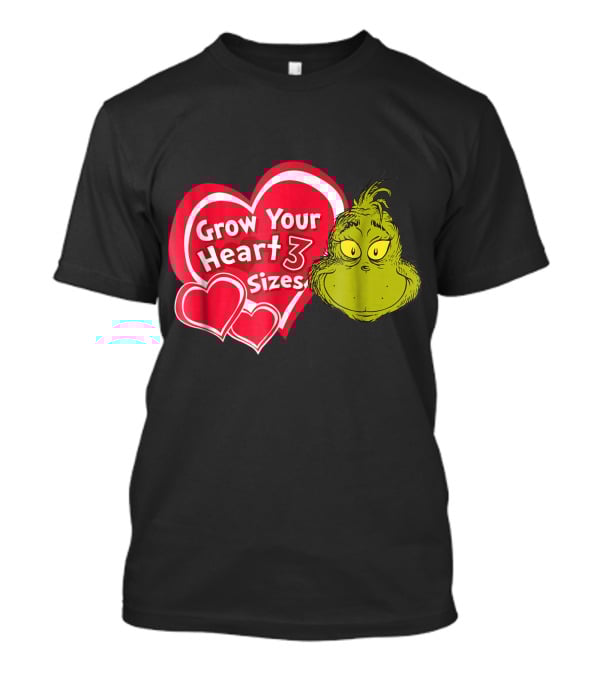 Dr Seuss Grinch Grow Your Heart 3 Sizes T-Shirt