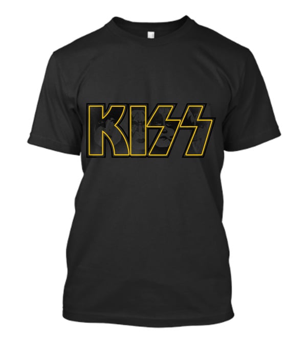 KISS Reason To Live Band Logo Black And Yellow T-Shirt