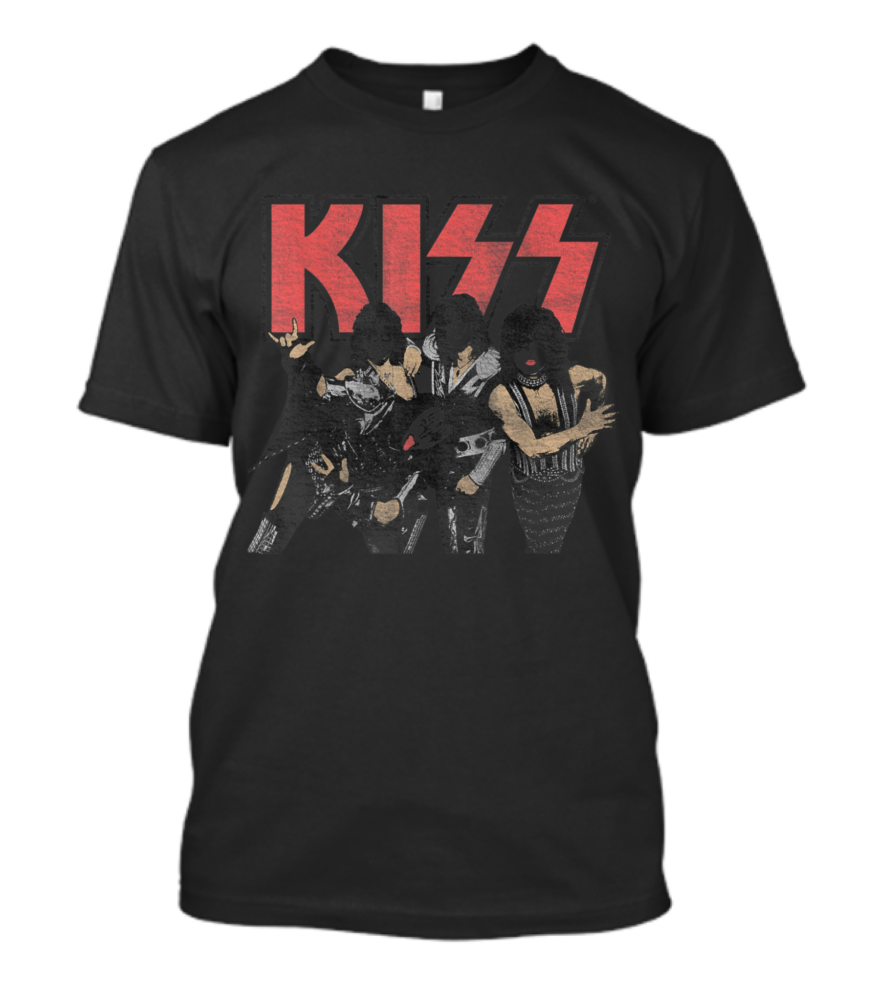 KISS Shout It Out Loud Classic Band Members Group Image T-Shirt