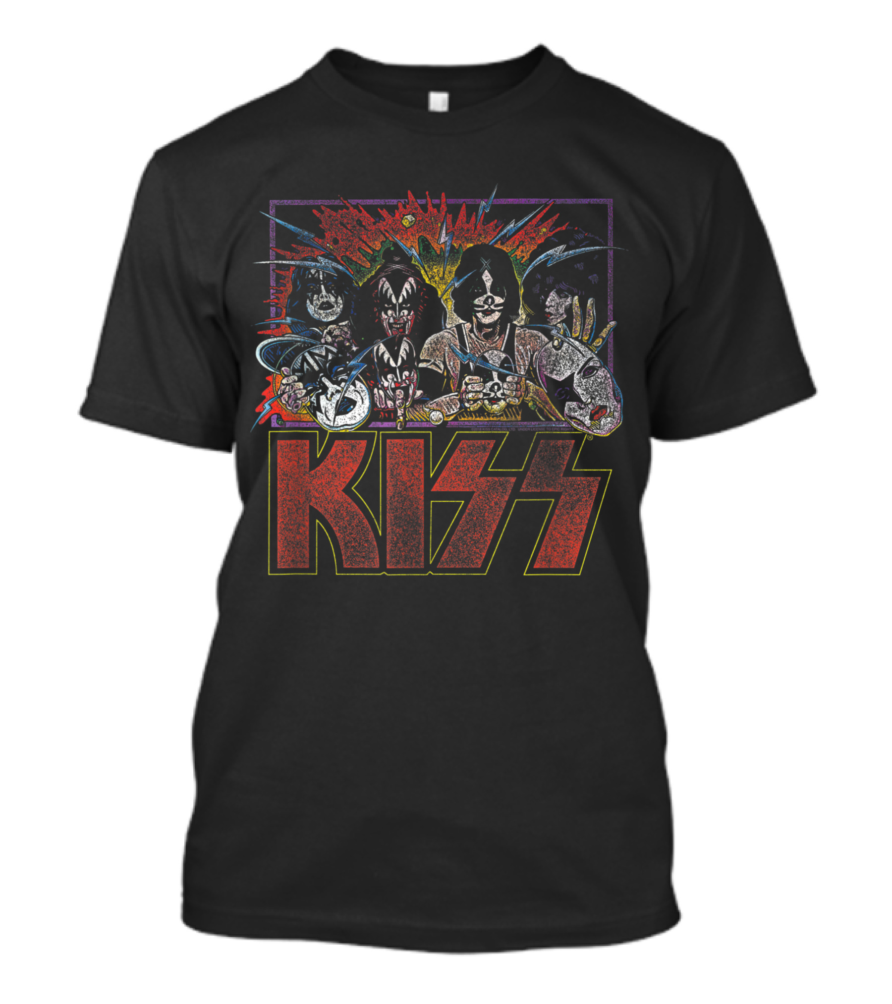 KISS Unmasked Explosive Comic Album T-Shirt