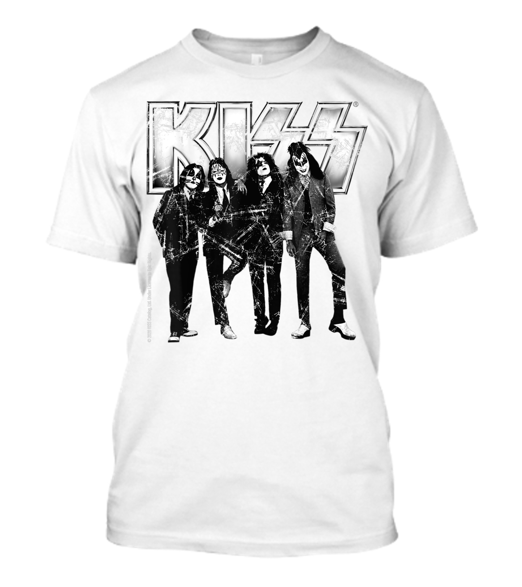 KISS Band Members Distressed Portrait T-Shirt